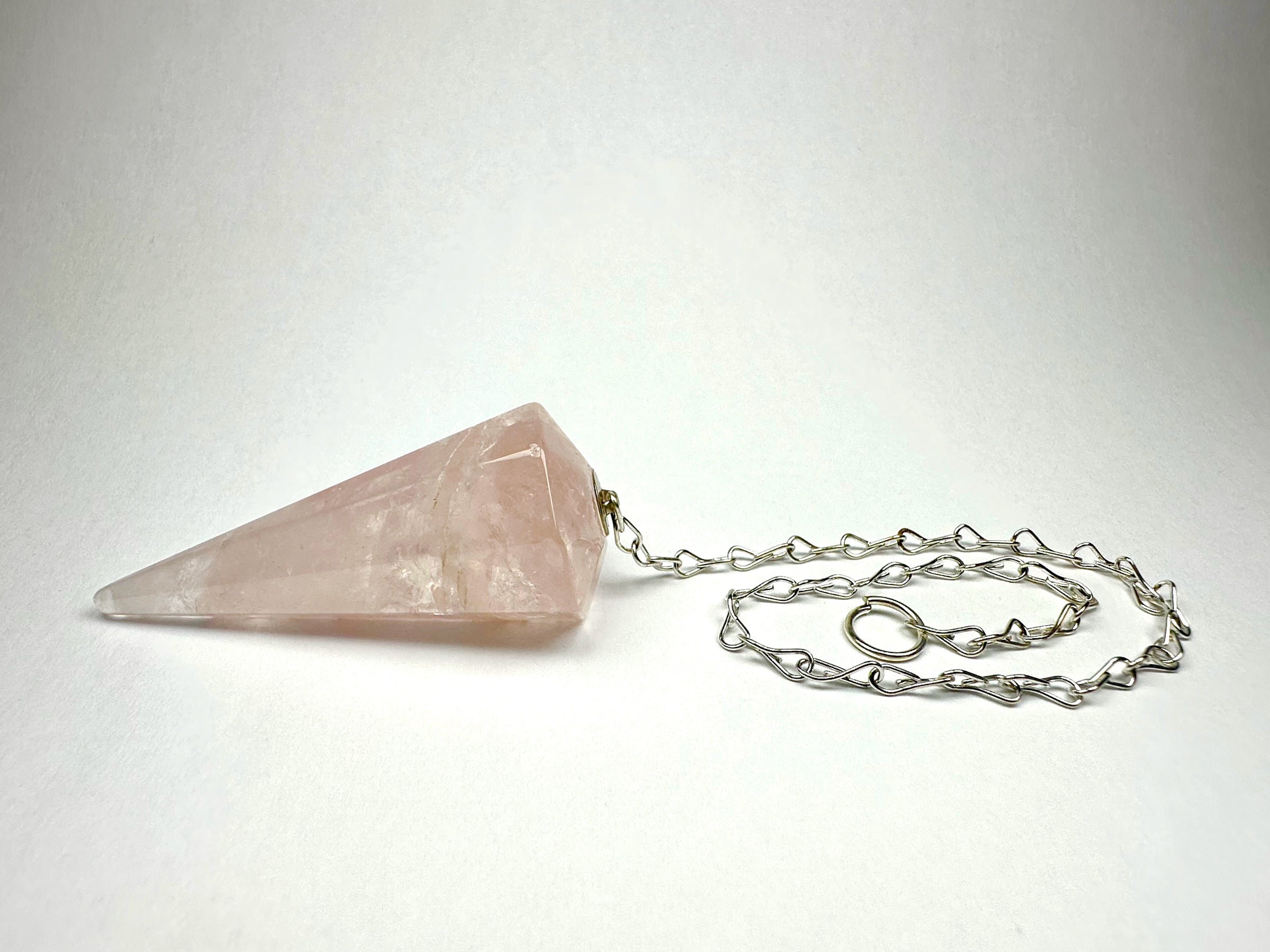 Rose Quartz Faceted Pendulum